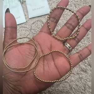 Gold E Newton bracelet bundle